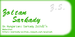 zoltan sarkady business card